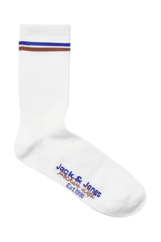 5 pares de meias ténis - Branco
