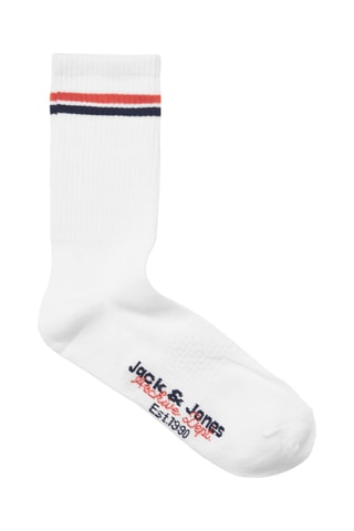 5 pares de meias ténis - Branco