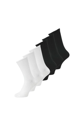 6 pares de meias - Preto e branco