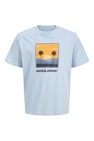 T-shirt - Azul e mostarda