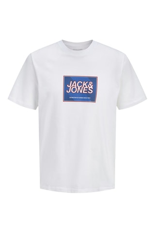 T-shirt regular em algodão biológico - Branco