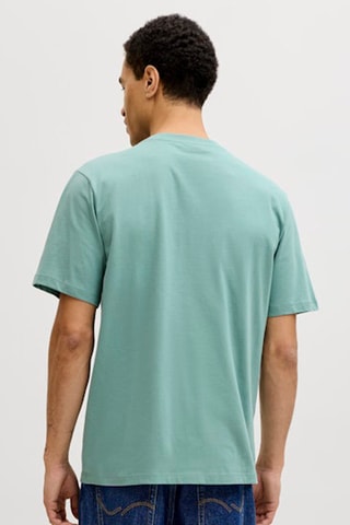 T-shirt regular em algodão biológico - Verde-água