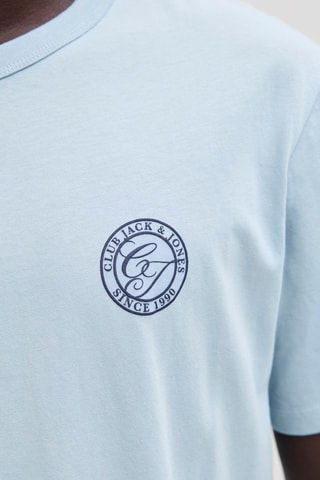 T-shirt relaxed em algodão biológico - Azul-claro