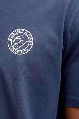 T-shirt relaxed em algodão biológico - Azul-marinho