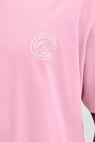 T-shirt relaxed em algodão biológico - Rosa