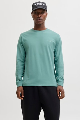 T-shirt regular em algodão biológico - Azul