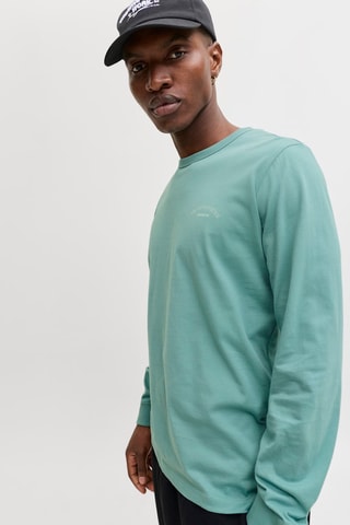T-shirt regular em algodão biológico - Azul