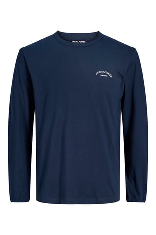 T-shirt em algodão biológico - Azul-marinho