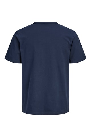 T-shirt regular em algodão biológico - Azul-marinho