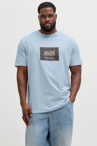 T-shirt em algodão biológico - Azul-claro