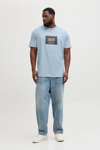 T-shirt em algodão biológico - Azul-claro