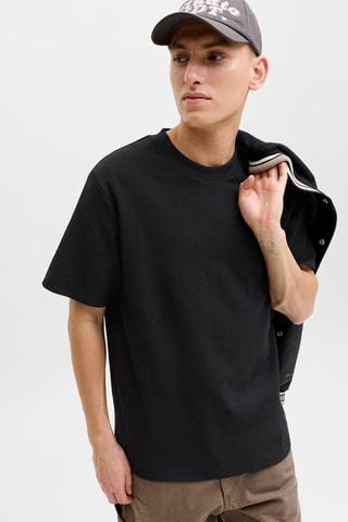 T-shirt relaxed em algodão biológico - Preto