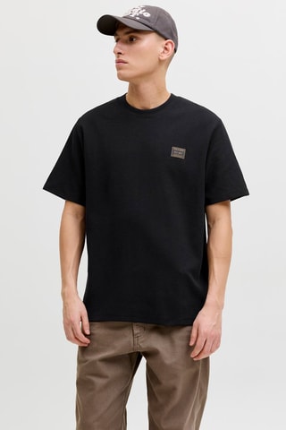 T-shirt relaxed em algodão biológico - Preto