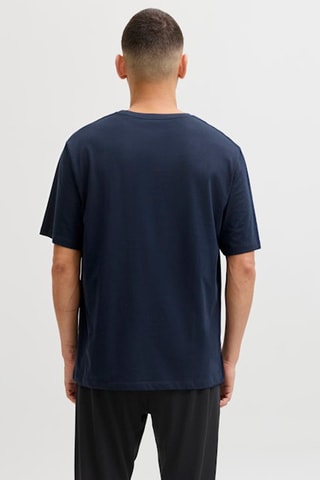 T-shirt e calças regular - Azul-marinho e preto