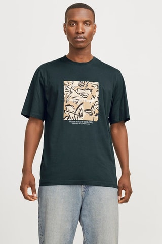 T-shirt relaxed - Verde-escuro