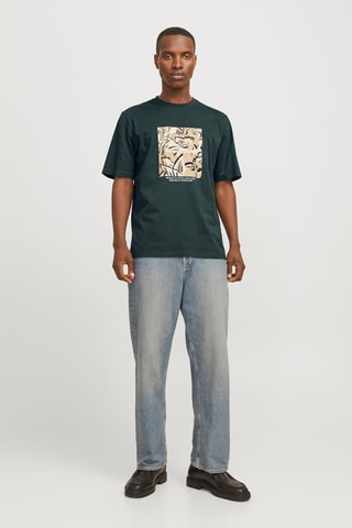 T-shirt relaxed - Verde-escuro