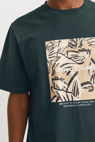 T-shirt relaxed - Verde-escuro