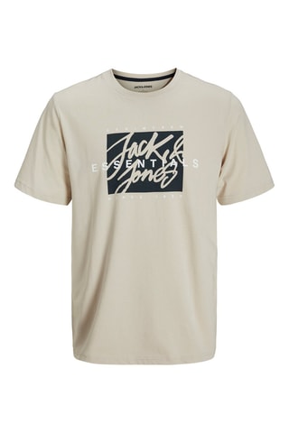 4 t-shirts regular - Branco e bege