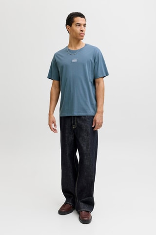 T-shirt regular em algodão biológico - Azul