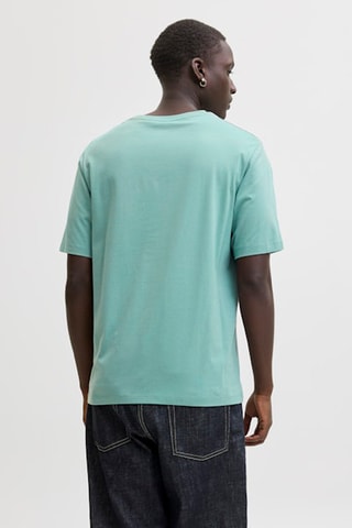 T-shirt regular em algodão biológico - Verde-água