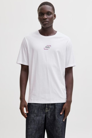 T-shirt regular em algodão biológico - Branco