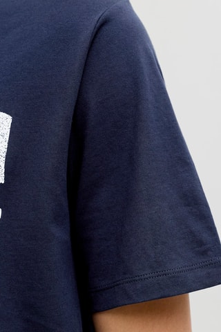 T-shirt regular em algodão biológico - Azul-marinho