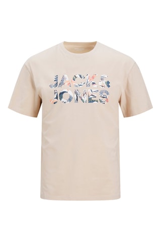 4 t-shirts regular - Branco, bege e azul-marinho
