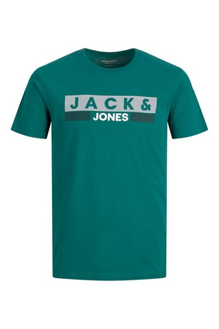 4 t-shirts regular - Branco, verde e azul-marinho