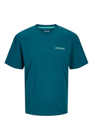 3 t-shirts relaxed - Azul-petróleo e preto