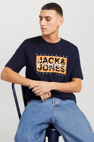T-shirt regular - Azul-marinho