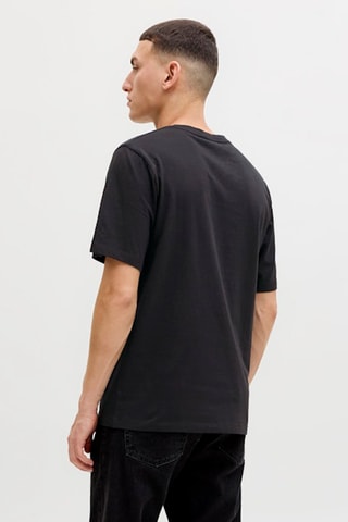 T-shirt regular em algodão biológico - Preto
