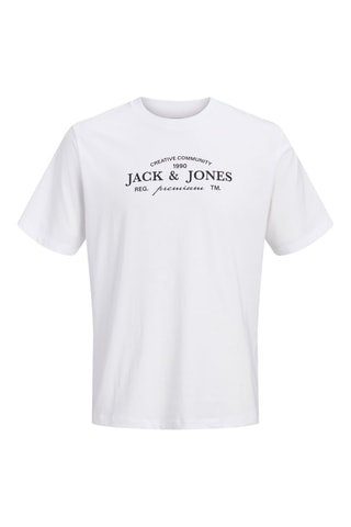 T-shirt regular em algodão biológico - Branco