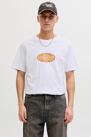 T-shirt regular em algodão biológico - Branco