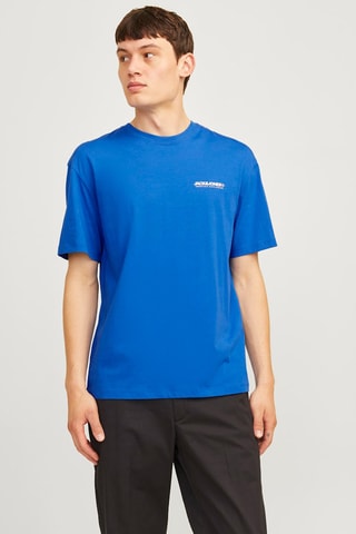 T-shirt relaxed - Azul-real