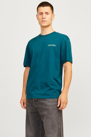T-shirt relaxed - Azul-petróleo