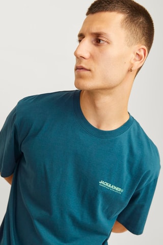 T-shirt relaxed - Azul-petróleo