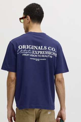 T-shirt relaxed - Azul-marinho