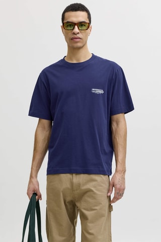 T-shirt relaxed - Azul-marinho