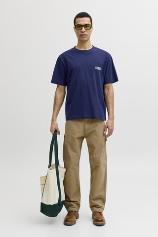 T-shirt relaxed - Azul-marinho