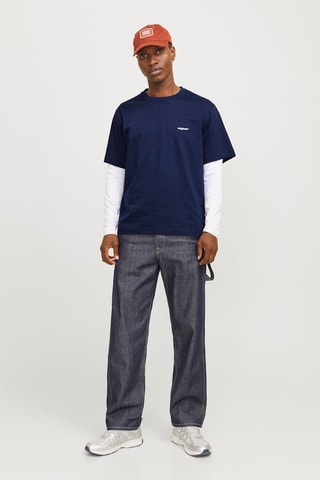 T-shirt loose - Azul-marinho