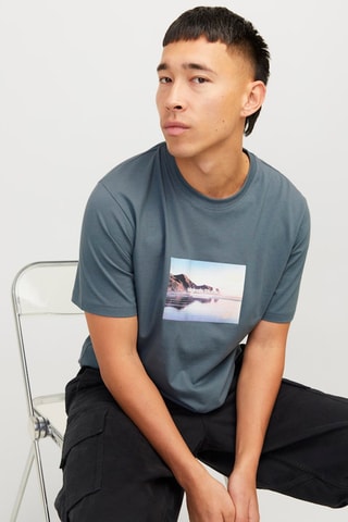 T-shirt relaxed - Cinzento