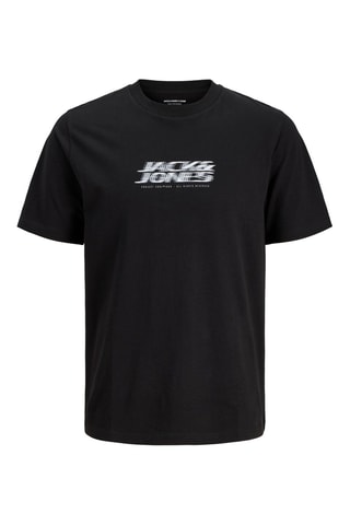 T-shirt regular em algodão biológico - Preto