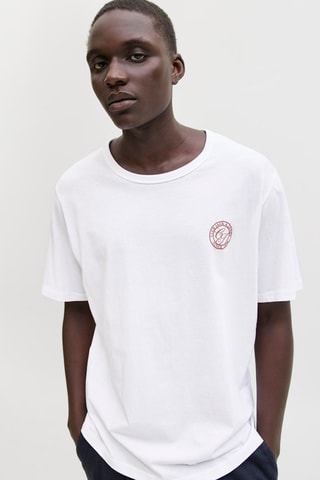 T-shirt relaxed em algodão biológico - Branco