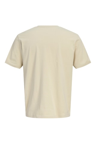 T-shirt regular em algodão biológico - Bege