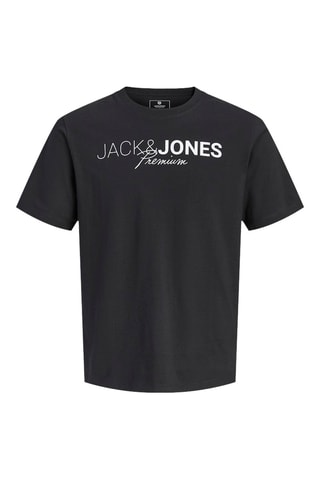 T-shirt regular em algodão biológico - Preto