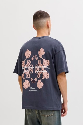 T-shirt loose - Cinzento-escuro