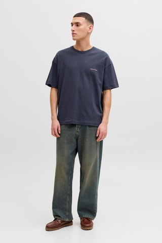 T-shirt loose - Cinzento-escuro