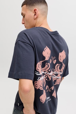 T-shirt loose - Cinzento-escuro