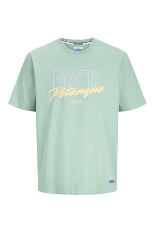 T-shirt regular em algodão biológico - Verde-claro