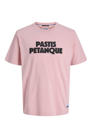 T-shirt regular em algodão biológico - Malva